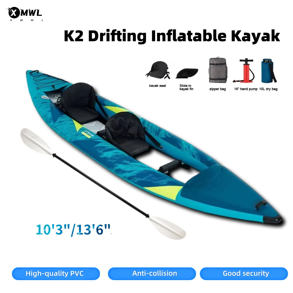 Fishing Kayak Sit On Top - Canoe Kayak Inflatable Boat 1-2 People