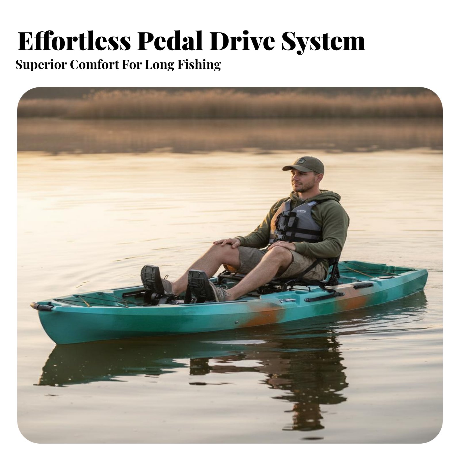 Pedal Drive Fishing Boat Folda – обзор и цена Fishing Kayak Pedal Drive