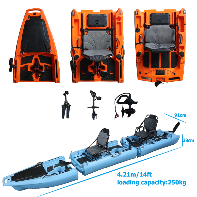 14FT 2 Person Detachable  Peda – обзор и цена Fishing Kayak Sit On Top