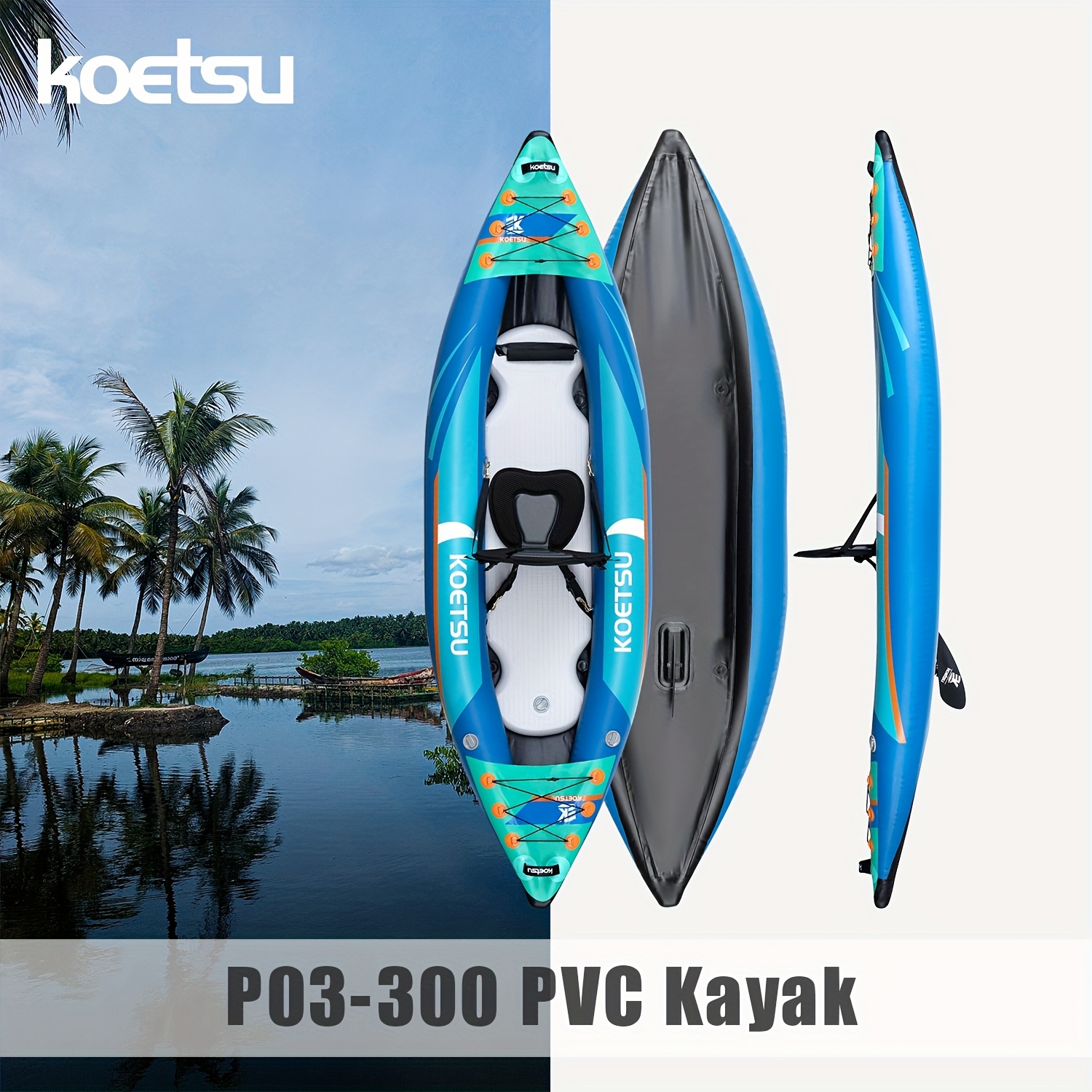 KOETSU P03 brushed inflatable  – обзор и цена Fishing Kayak Inflatable